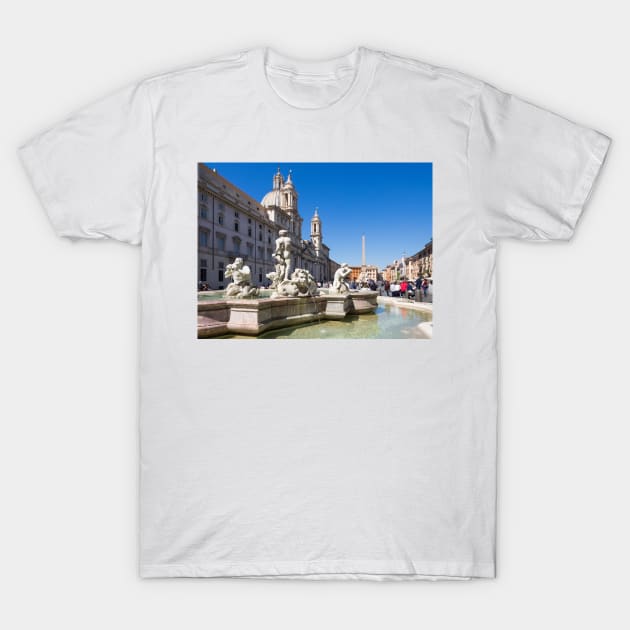 Piazza Navona T-Shirt by ansaharju